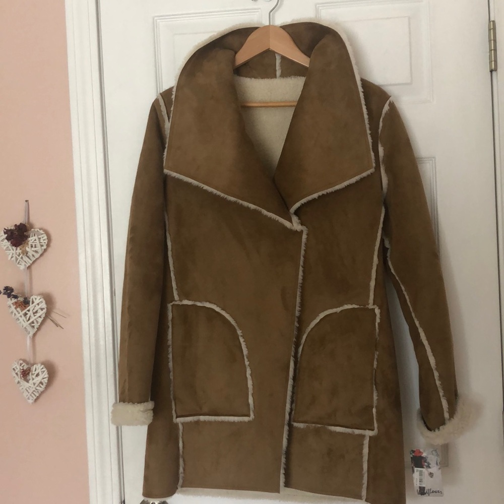 NWT Wildflower Women's Camel Faux Suede Jacket!